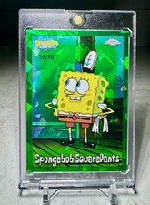 2025 Topps Chrome Spongebob SquarePants Green Sapphire Refractor /99 picture