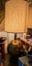 Very Rare Mid-Century Vintage Large Brass Orb Lamp Atomic Space Age picture