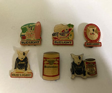 Bud Light Spuds MacKenzie Breweriana Enamel Pin Lot of 6 Lapel Pins -No Pin Post picture