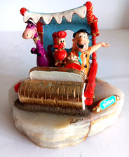 Ron Lee The Flintstones Fred Wilma Pebbles Sculpture 1993 Signed #1077/2750 picture