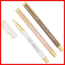 Lightweight Metal Pen Set with Inspirational Quotes - 3 Elegant Pens for Women picture