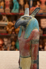 Ancient Egyptian Desert God Seth Large Standing Statue Rare Stunning Piece picture