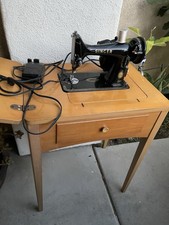 Vintage Singer 99K Sewing Machine in Cabinet w/ Light & Pedal 1955 Works Great picture