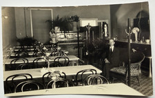 c1920s RPPC Dining Room Interior McMinnville Tennessee Dapper Man Postcard picture