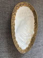 Vintage Napoleon 111 Ormolu Mounted Shell Dish - 27cm x 15cm picture