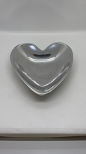 Vintage Nambé Classic Heart Bowl #1188 Silver Alloy Decor 1987 picture