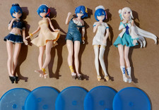 Set of 5 Cute Anime Girl PVC Figure 6.5 Inch Collectible Model Toy Zero Rem Ram picture
