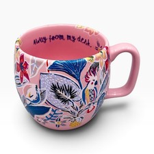 Opalhouse Target Pink Tropical Cockatoo Coffee Mug Away From My Desk 14 oz picture