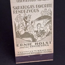 1930s Matchbook Cover Ernie Holst Orchestra NY Arrowhead Inn Saratoga picture
