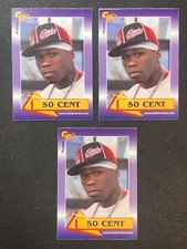 (3)x 50 Cent Curtis James Jackson 2003 Celebrity Review Magazine Trading Cards picture