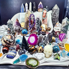 Open Your Own Unique Crystals 1lb-3lb Mystery Gift Box Mixed Raw Stone Blind Box picture
