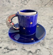 Vintage Vandor Imports Celestial Star And Moon Cup Saucer Set 1970s Mid Century picture