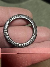 Rare Vintage 1920’s Austria Advertising Split Key Ring Crystal Spring Laundry NY picture