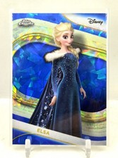 2025 Topps Chrome Disney Elsa Sapphire Blue Refractor SP Cracked Ice Frozen J picture