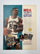 Magazine Print Ad 1994-95 NBA Hoops Series 1 Basketball Cards David Robinson Vtg picture