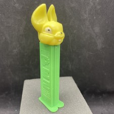 Vintage Fat Ear Yellow Easter Bunny Rabbit Pez Dispenser Yugoslavia With Feet A picture