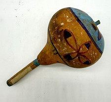 Old Pueblo Native American Painted Gourd Rattle  picture