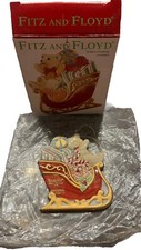 Vintage Fitz & Floyd Essentials ‘Teddy's Christmas’ Ceramic Ornament picture