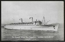 The Cunard White Star Superliner Queen Elizabeth,  Early Postcard, Unused picture