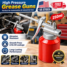 8oz Hand Pump Oil Can with Flexible Metal Spout Lubrication Oiler Tool picture