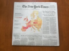 2020 OCTOBER 24 NEW YORK TIMES- NEW PEAK FOR US CASES: OVER 79,000 IN SINGLE DAY picture