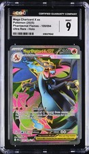 Pokémon TCG Mega Charizard X EX Secret Rare #109 2015 CGC 9 Mint Holo picture