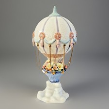 LLADRO 6523 Flying High HOT AIR BALLOON Brass Chains Intact W/ BOX picture
