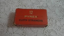 Vintage Pyrex Corning Coffee Maker Cloth Strainers Filters Box 10 NOS 1940s picture