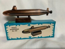 SEAWOLF SUBMARINE BRONZE DIE CAST METAL COLLECTIBLE PENCIL SHARPENER NEW / BOX picture