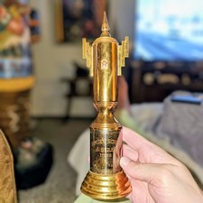1939 WWII SHOOTING TROPHY by DODGE, maker of Oscars. Brass & silver plate. RARE picture