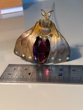 Huge Wonderful Antique Bug Hatpin 1890 - 1910 picture