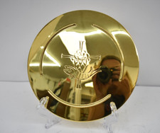 Antique Sterling Silver Gold Plated Paten, Fish and Loaves (PT193) chalice co. picture