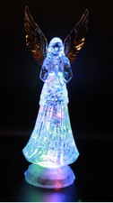 LED LIGHT-UP PRAYING ANGEL FIGURINE ANGELS CHERUBS FIGURINE STATUE picture