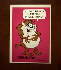 Tasmanian Devil RARE Vintage 1974 Wonder Bread Warner Bros Looney Tunes Card picture