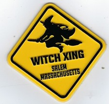 SALEM  MASSACHUSETTS WITCH XING   SOUVENIR FRIDGE MAGNET picture