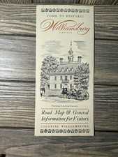 Vintage Historic Williamsburg Virginia Road Map & Visitor Information Brochure picture