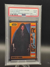 2024 Topps Chrome Star Wars #GG-8 Darth Maul Galactic Gear Orange /25 PSA 9 picture