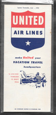 ***1952 United Airlines System Timetable - June 1952*** picture