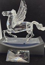 Swarovski Crystal 1998 SCS Pegasus Figure Retired w/box, plaque and stand picture