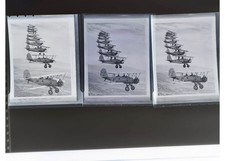 1930s US Navy Stearman Biplane Air Formation Negatives (3) Agfa Safety Film OOAK picture