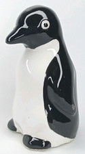 Vintage 1950s Enesco Ceramic Penguin Toothpick Holder With Original Foil Sticker picture