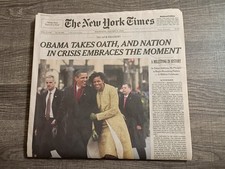 New York Times Jan 21 2009 National Edition Barack Obama Inauguration picture