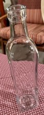 Vintage (1938 - 1960) Anchor Hocking 10” clear square glass bottle. picture
