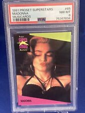 1991 Madonna Proset Superstars Musicards #65 PSA 8 Amazing Card 🔥🔥 picture
