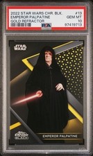 Graded 2024 Topps Chrome Black Emperor Palpatine #13 Gold /50 PSA 10 picture