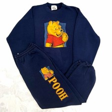 Vintage Disney Store Winnie The Pooh Sweatshirt Set 90s Pooh Bear picture
