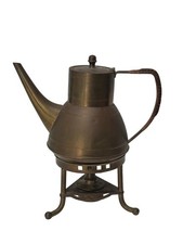 Antique GBN Gebruder Bing Tea Kettle Germany Brass Coffee Spirit Burner Stand picture