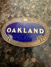 Rare Antique 1920s General Motors Co. Oakland Auto Radiator Emblem Badge picture