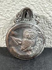 Antique Bronze Owl Of Athena Paper Holder, Greek Parthenon picture