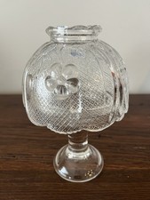 Vintage Indiana Glass Tiara Chantilly Clear Floral Fairy Lamp picture